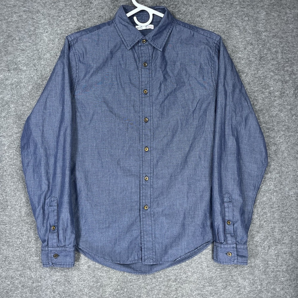 Alex Mill Wash & Go Shirt Mens Medium Blue Long Sleeve Button Down End on School